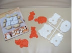 4 chunky fun animal 3d embossing dough & cookie cutters