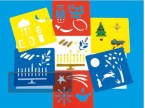A brilliant set of stencils depicting important symbols from various religious festivals observed throughout the year in our richly diverse multi cultural society.  Great for creative activities.  Ages:  3+   Price:  3.50 inc. VAT