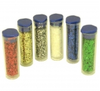6 assorted glitter dispensers 8g shakers crafts & cardmaking