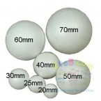Solid polystyrene craft spheres which can be used for a wide range of craft and modelling activities.  Available in a range of sizes from 20mm to 70mm.  Ages:  3+  Prices:  2.10 inc. VAT