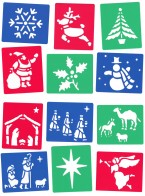 A brilliant set of washable stencils depicting six familiar nativity scenes. Excellent for craft activities and displays, these handy stencils encourage creativity from children with different levels of ability. Ages: 3+ Price: £2.95 inc. VAT